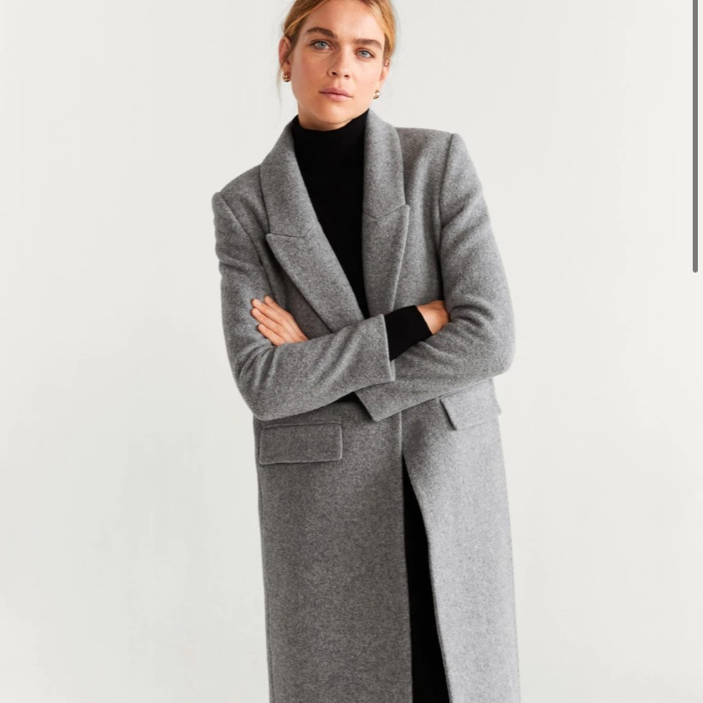 Mango structured wool coat